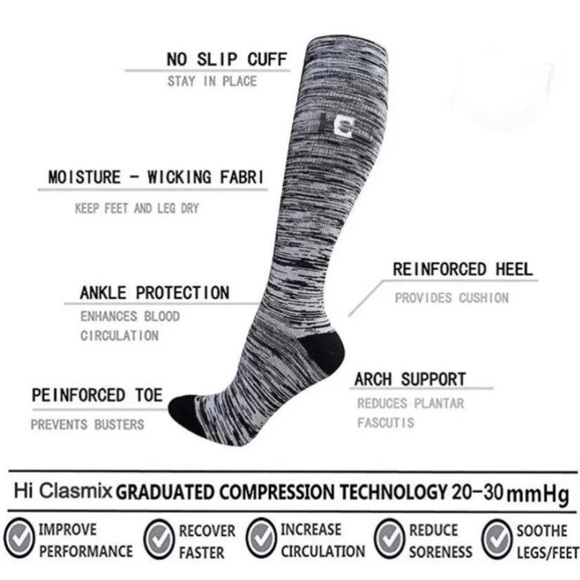 3 pair Compression socks - Picture 2 of 2